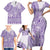 Purple Niue Language Week Family Matching Short Sleeve Bodycon Dress and Hawaiian Shirt The Rock Coconut Crab - Siapo Pattern