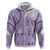 Purple Niue Language Week Hoodie The Rock Coconut Crab - Siapo Pattern