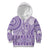 Purple Niue Language Week Kid Hoodie The Rock Coconut Crab - Siapo Pattern