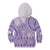 Purple Niue Language Week Kid Hoodie The Rock Coconut Crab - Siapo Pattern