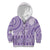 Purple Niue Language Week Kid Hoodie The Rock Coconut Crab - Siapo Pattern