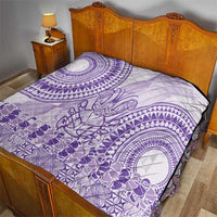 Purple Niue Language Week Quilt The Rock Coconut Crab - Siapo Pattern