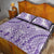 Purple Niue Language Week Quilt Bed Set The Rock Coconut Crab - Siapo Pattern