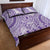 Purple Niue Language Week Quilt Bed Set The Rock Coconut Crab - Siapo Pattern