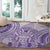 Purple Niue Language Week Round Carpet The Rock Coconut Crab - Siapo Pattern