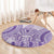 Purple Niue Language Week Round Carpet The Rock Coconut Crab - Siapo Pattern