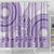 Purple Niue Language Week Shower Curtain The Rock Coconut Crab - Siapo Pattern