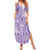 Purple Niue Language Week Summer Maxi Dress The Rock Coconut Crab - Siapo Pattern