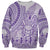 Purple Niue Language Week Sweatshirt The Rock Coconut Crab - Siapo Pattern