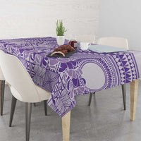 Purple Niue Language Week Tablecloth The Rock Coconut Crab - Siapo Pattern