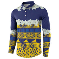 Tokelau Language Week Button Sweatshirt Tokelauan Tuluma With Gardenia Thunbergia