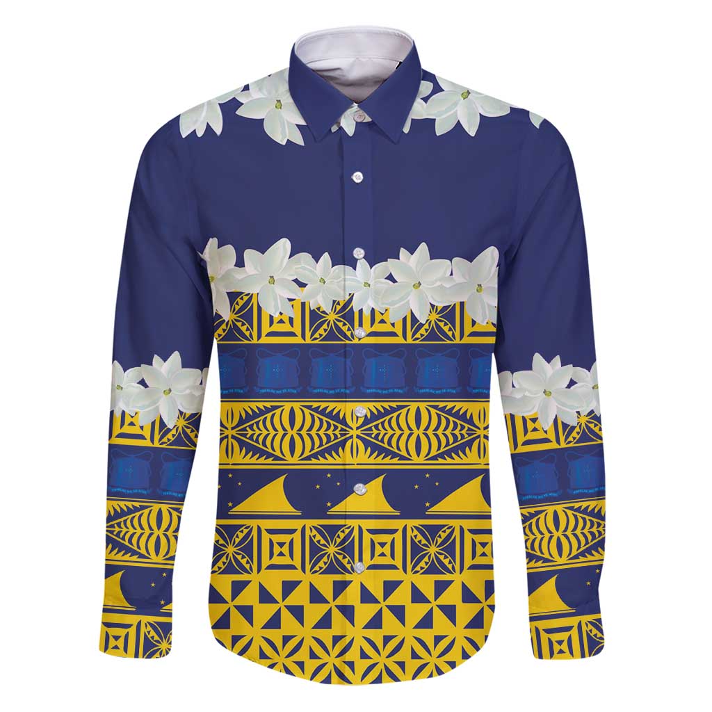 Tokelau Language Week Family Matching Puletasi and Hawaiian Shirt Tokelauan Tuluma With Gardenia Thunbergia