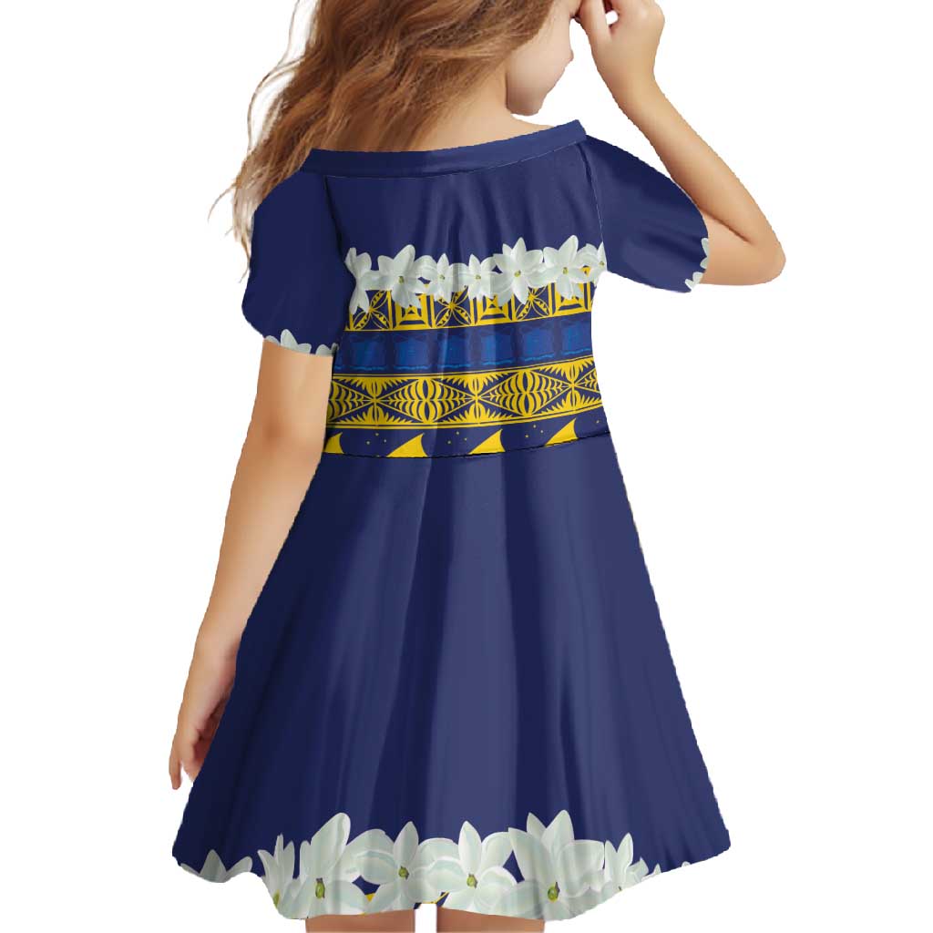 Tokelau Language Week Family Matching Short Sleeve Bodycon Dress and Hawaiian Shirt Tokelauan Tuluma With Gardenia Thunbergia