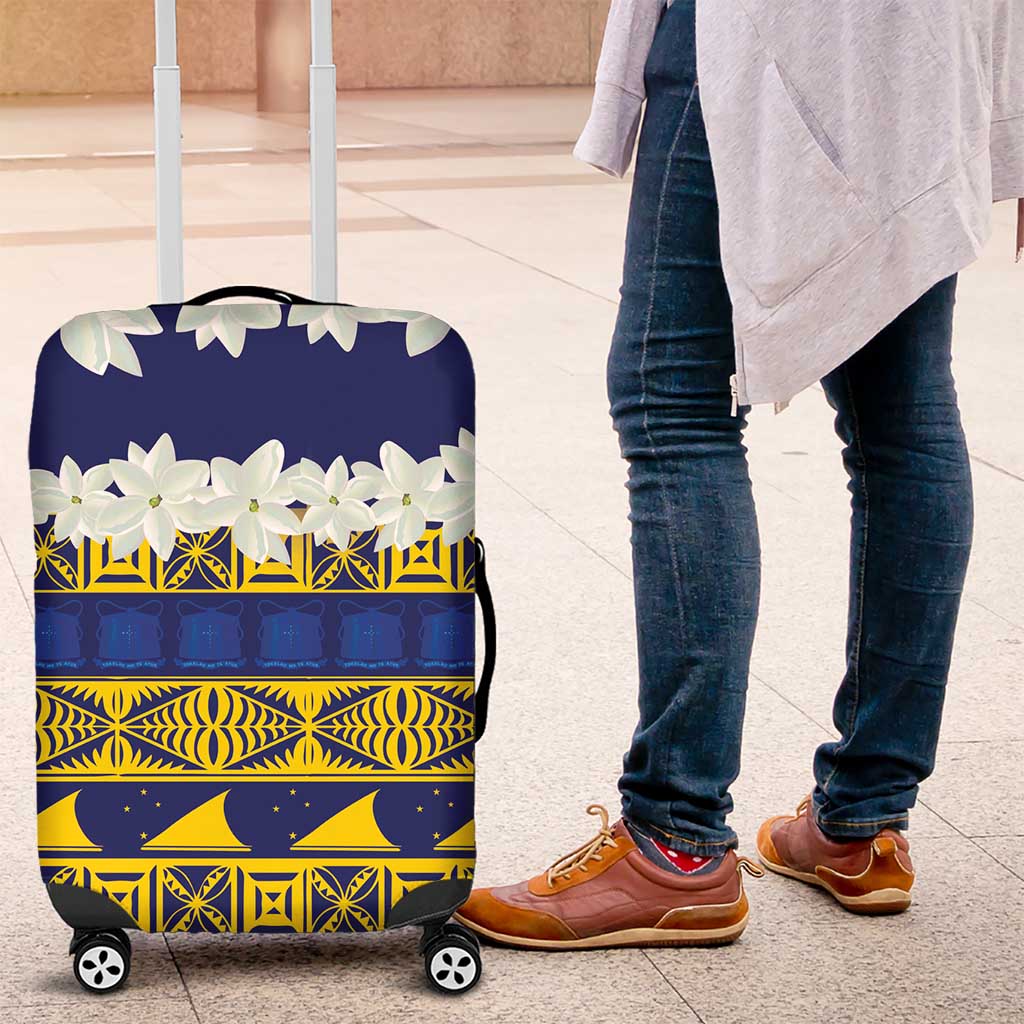 Tokelau Language Week Luggage Cover Tokelauan Tuluma With Gardenia Thunbergia