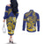 Te Vaiaho o te Gagana Tokelau Couples Matching Off The Shoulder Long Sleeve Dress and Long Sleeve Button Shirt Polynesian Turtle - Malo Ni!