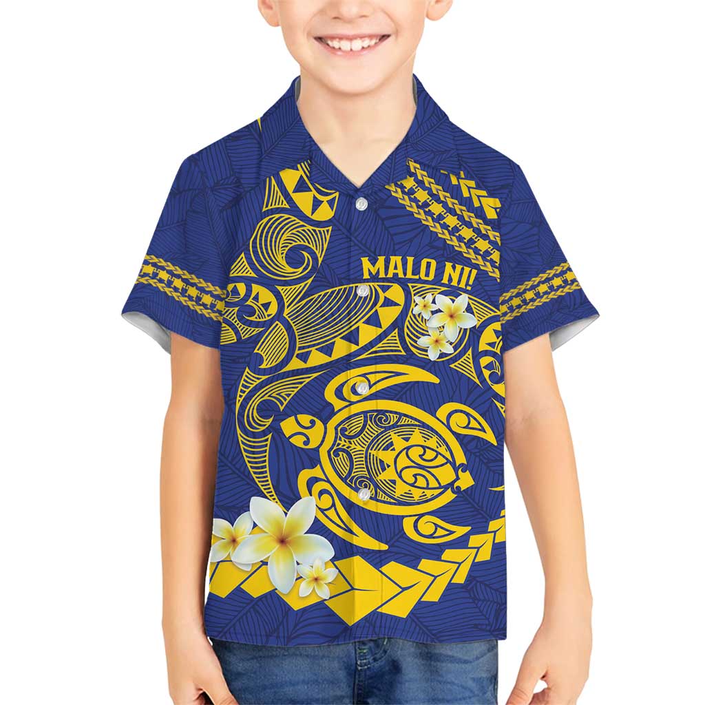 Te Vaiaho o te Gagana Tokelau Family Matching Puletasi and Hawaiian Shirt Polynesian Turtle - Malo Ni! LT14 Son's Shirt Blue - Polynesian Pride
