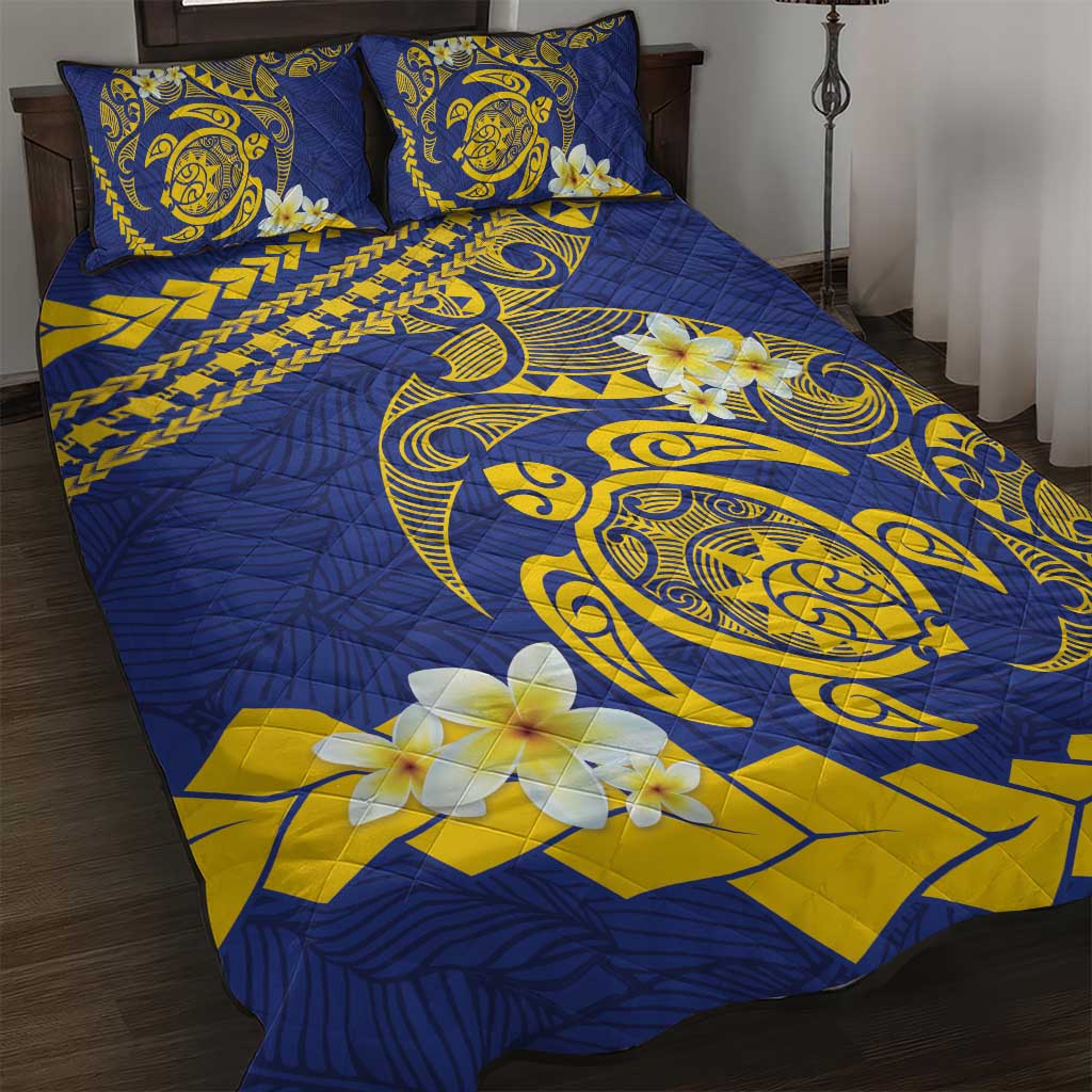 Te Vaiaho o te Gagana Tokelau Quilt Bed Set Polynesian Turtle - Malo Ni!