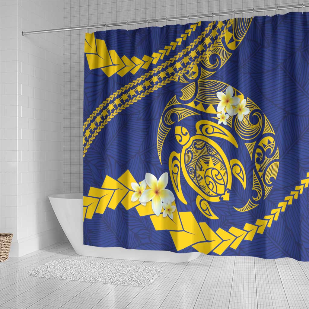 Te Vaiaho o te Gagana Tokelau Shower Curtain Polynesian Turtle - Malo Ni!