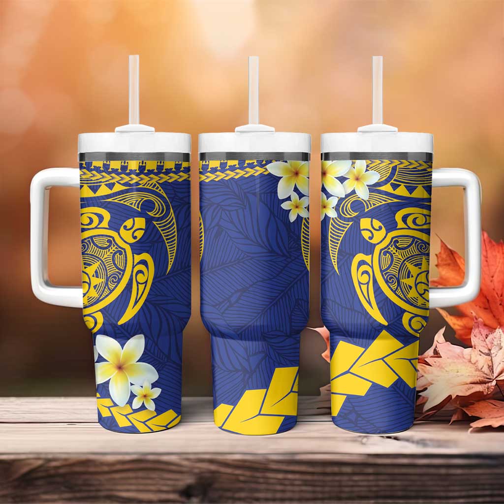 Te Vaiaho o te Gagana Tokelau Tumbler With Handle Polynesian Turtle - Malo Ni!