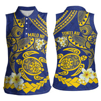 Te Vaiaho o te Gagana Tokelau Women Sleeveless Polo Shirt Polynesian Turtle - Malo Ni!