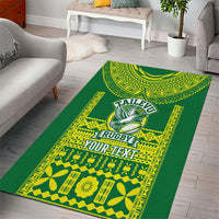 Fiji Tailevu Rugby Custom Area Rug Go Champions Fijian Tapa Pattern LT14 - Polynesian Pride