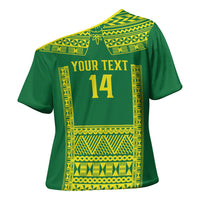 Fiji Tailevu Rugby Custom Cross Shoulder Shirt Go Champions Fijian Tapa Pattern LT14 - Polynesian Pride