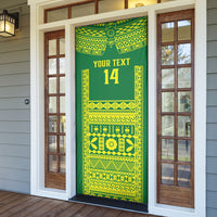 Fiji Tailevu Rugby Custom Door Cover Go Champions Fijian Tapa Pattern LT14 - Polynesian Pride