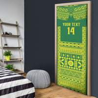 Fiji Tailevu Rugby Custom Door Cover Go Champions Fijian Tapa Pattern LT14 - Polynesian Pride
