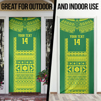 Fiji Tailevu Rugby Custom Door Cover Go Champions Fijian Tapa Pattern LT14 - Polynesian Pride