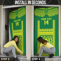 Fiji Tailevu Rugby Custom Door Cover Go Champions Fijian Tapa Pattern LT14 - Polynesian Pride
