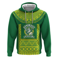 Fiji Tailevu Rugby Custom Hoodie Go Champions Fijian Tapa Pattern LT14 Pullover Hoodie Green - Polynesian Pride