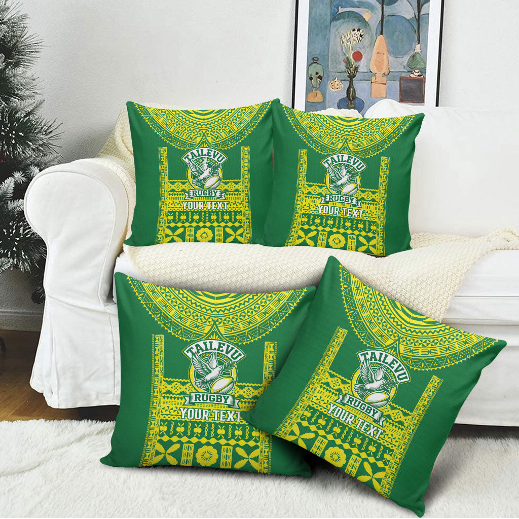 Fiji Tailevu Rugby Custom Pillow Cover Go Champions Fijian Tapa Pattern LT14 - Polynesian Pride