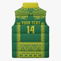 Fiji Tailevu Rugby Custom Sleeveless Puffer Jacket Go Champions Fijian Tapa Pattern LT14 - Polynesian Pride