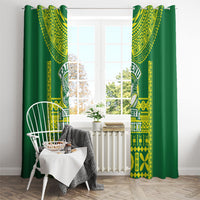 Fiji Tailevu Rugby Custom Window Curtain Go Champions Fijian Tapa Pattern LT14 - Polynesian Pride