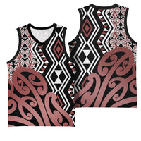 New Zealand Basketball Jersey Aotearoa Kowhaiwhai Mix Taniko Art LT14 - Polynesian Pride
