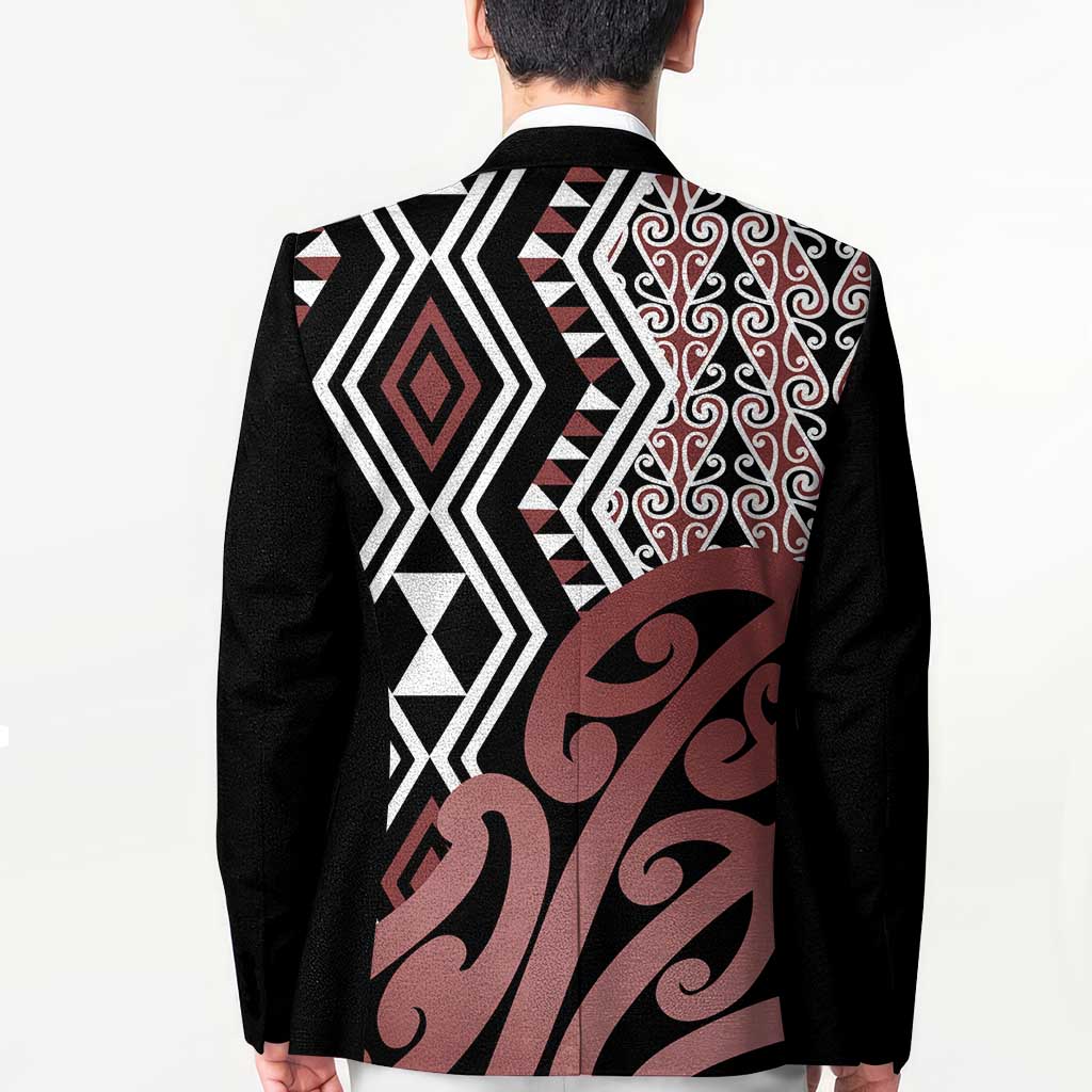 New Zealand Blazer Aotearoa Kowhaiwhai Mix Taniko Art - Polynesian Pride