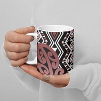 New Zealand Ceramic Mug Aotearoa Kowhaiwhai Mix Taniko Art - Polynesian Pride