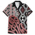 New Zealand Family Matching Tank Maxi Dress and Hawaiian Shirt Aotearoa Kowhaiwhai Mix Taniko Art LT14 Dad's Shirt - Short Sleeve Brown - Polynesian Pride