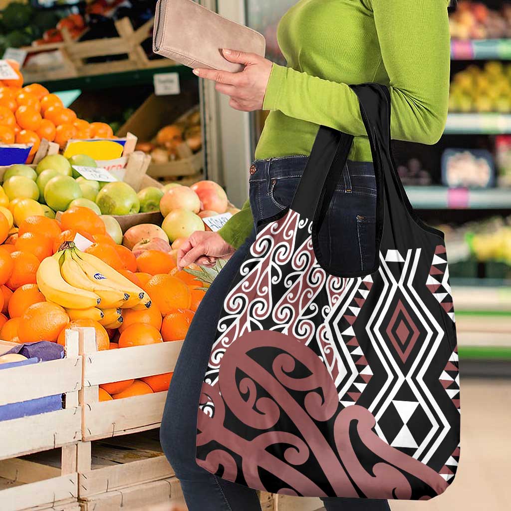 New Zealand Grocery Bag Aotearoa Kowhaiwhai Mix Taniko Art