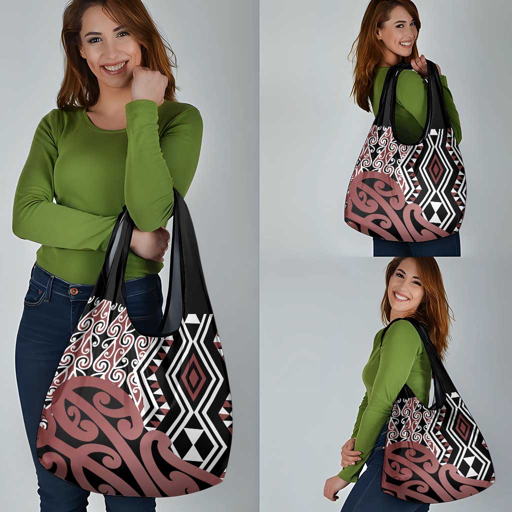 New Zealand Grocery Bag Aotearoa Kowhaiwhai Mix Taniko Art