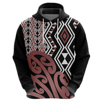 New Zealand Hoodie Aotearoa Kowhaiwhai Mix Taniko Art LT14 - Polynesian Pride