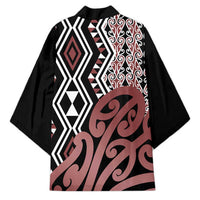 New Zealand Kimono Aotearoa Kowhaiwhai Mix Taniko Art - Polynesian Pride