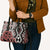 New Zealand Leather Bag Aotearoa Kowhaiwhai Mix Taniko Art - Polynesian Pride