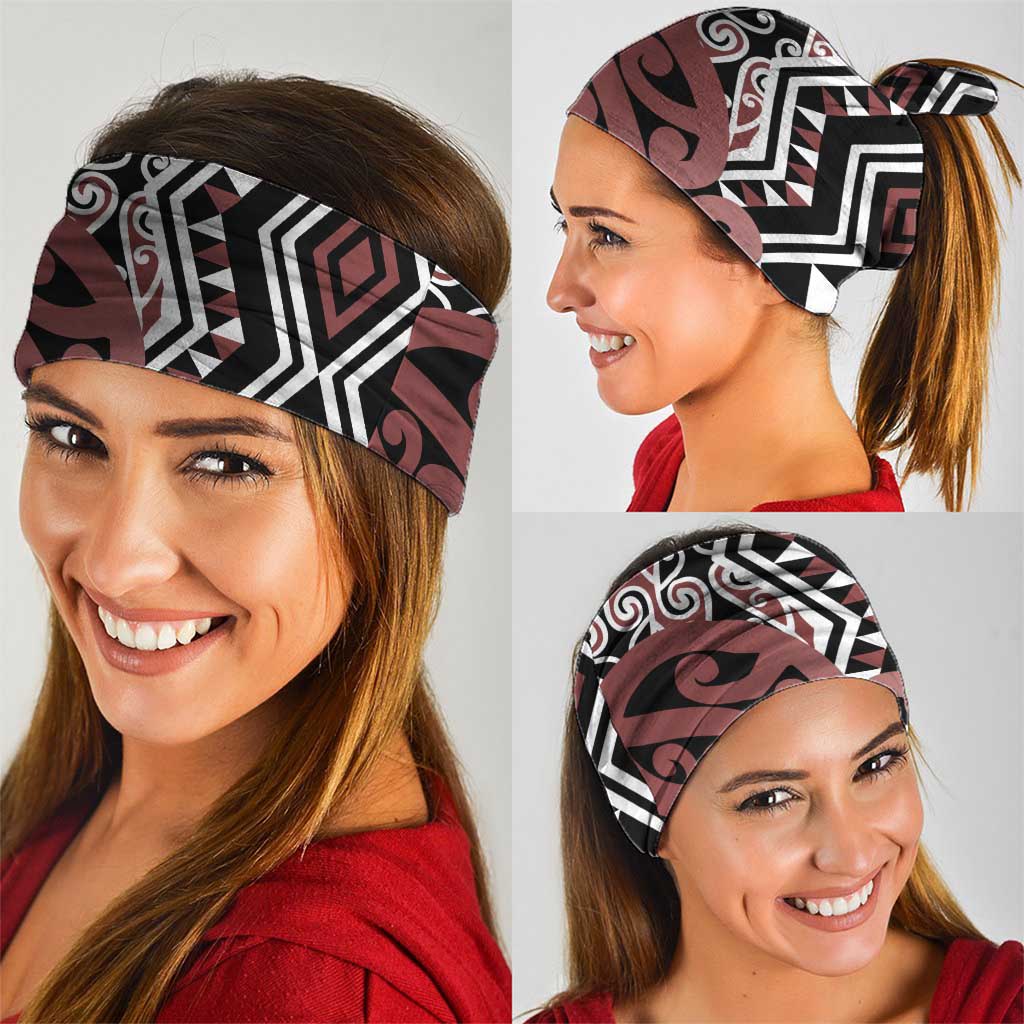 New Zealand Neck Gaiter Aotearoa Kowhaiwhai Mix Taniko Art - Polynesian Pride
