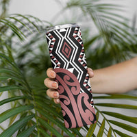 New Zealand Skinny Tumbler Aotearoa Kowhaiwhai Mix Taniko Art - Brown LT14 - Polynesian Pride