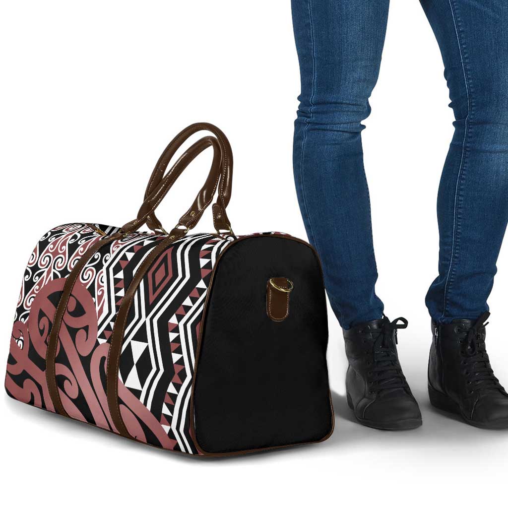 New Zealand Travel Bag Aotearoa Kowhaiwhai Mix Taniko Art - Polynesian Pride