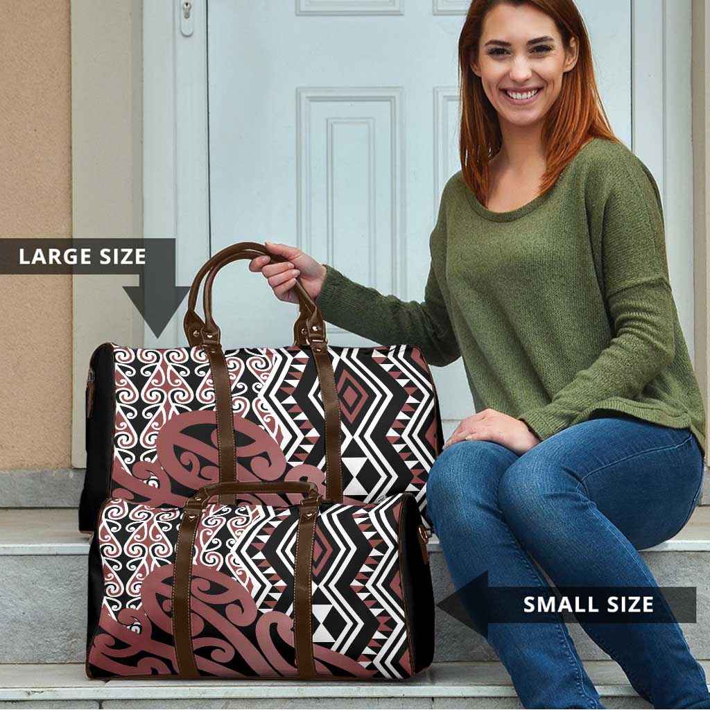 New Zealand Travel Bag Aotearoa Kowhaiwhai Mix Taniko Art - Polynesian Pride