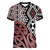 New Zealand Women V Neck T Shirt Aotearoa Kowhaiwhai Mix Taniko Art LT14 Female Brown - Polynesian Pride