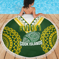 Avaiki Cook Islands Rugby Beach Blanket Kuki Airani Tatau Green LT14 - Polynesian Pride