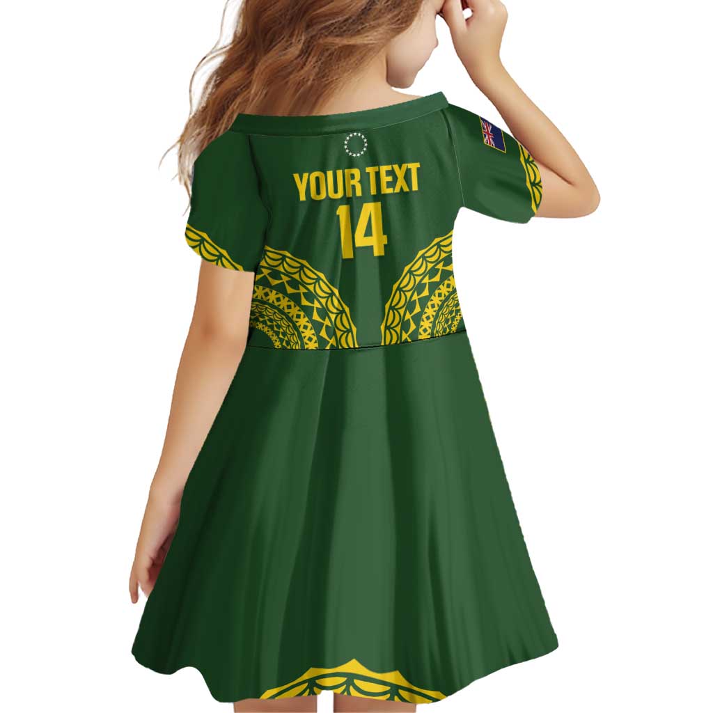 Custom Avaiki Cook Islands Rugby Family Matching Puletasi and Hawaiian Shirt Kuki Airani Tatau Green LT14 - Polynesian Pride